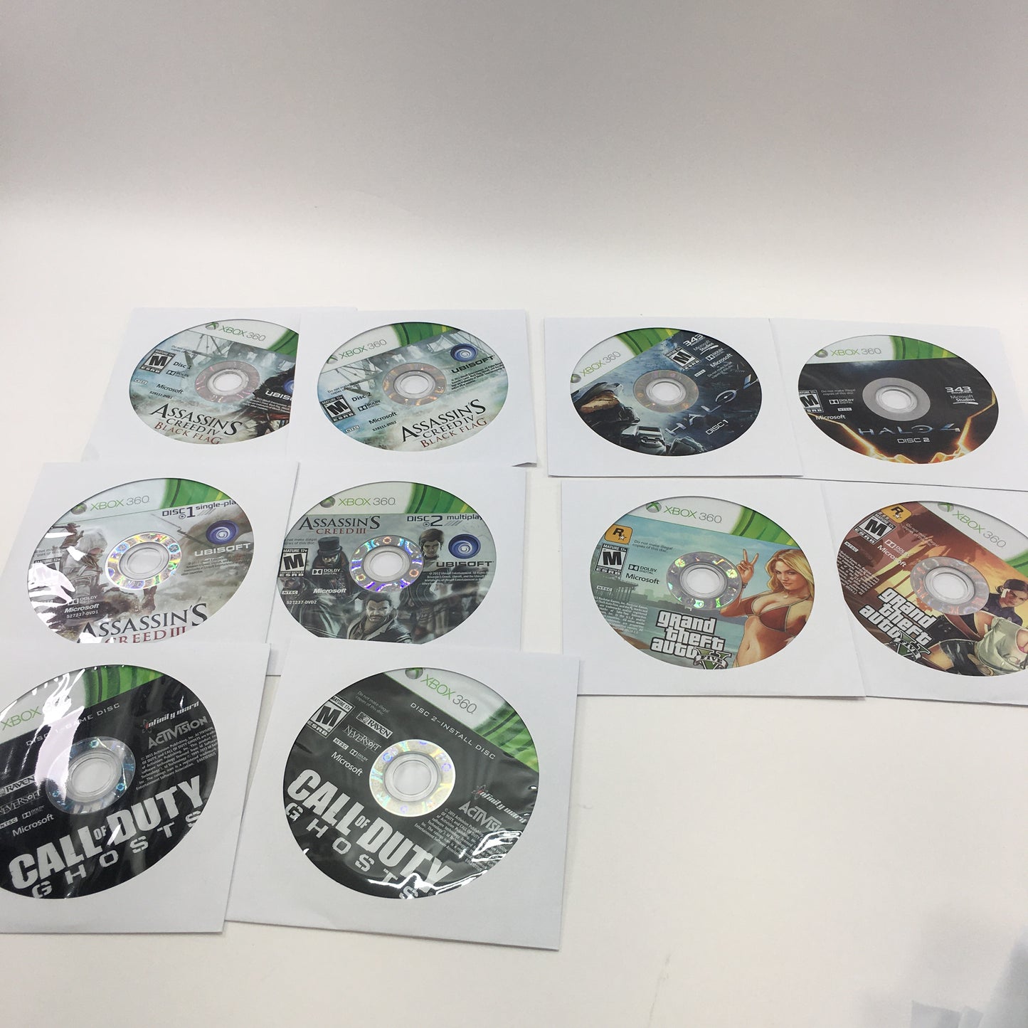 Lot of 53 Loose Disc Microsoft Xbox 360 Games [Call of Duty, Doom3 and More]