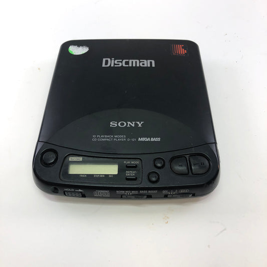 Broken Sony Discman CD Compact Player D-121 MEGA BASS No Power READ