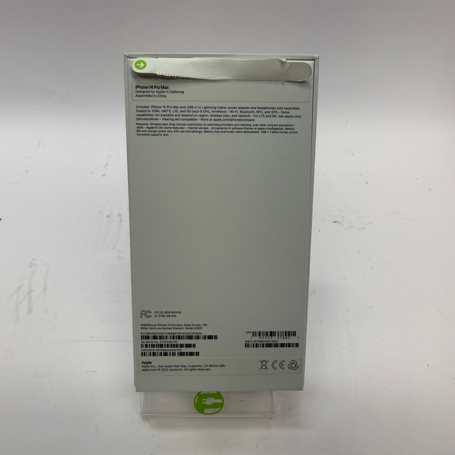 Unlocked Apple iPhone 14 Pro Max 1TB 17.4.1 Deep purple MQ953LL/A