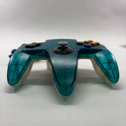 Nintendo 64 N64 Video Game Console And Controller NUS-001 Ice clear blue