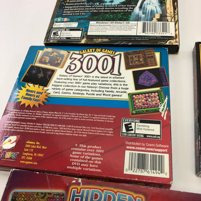 Lot of 9 Find-It, Multi-Game Packs for PC [Luxor, Mahjongg, Atari2600 and More]