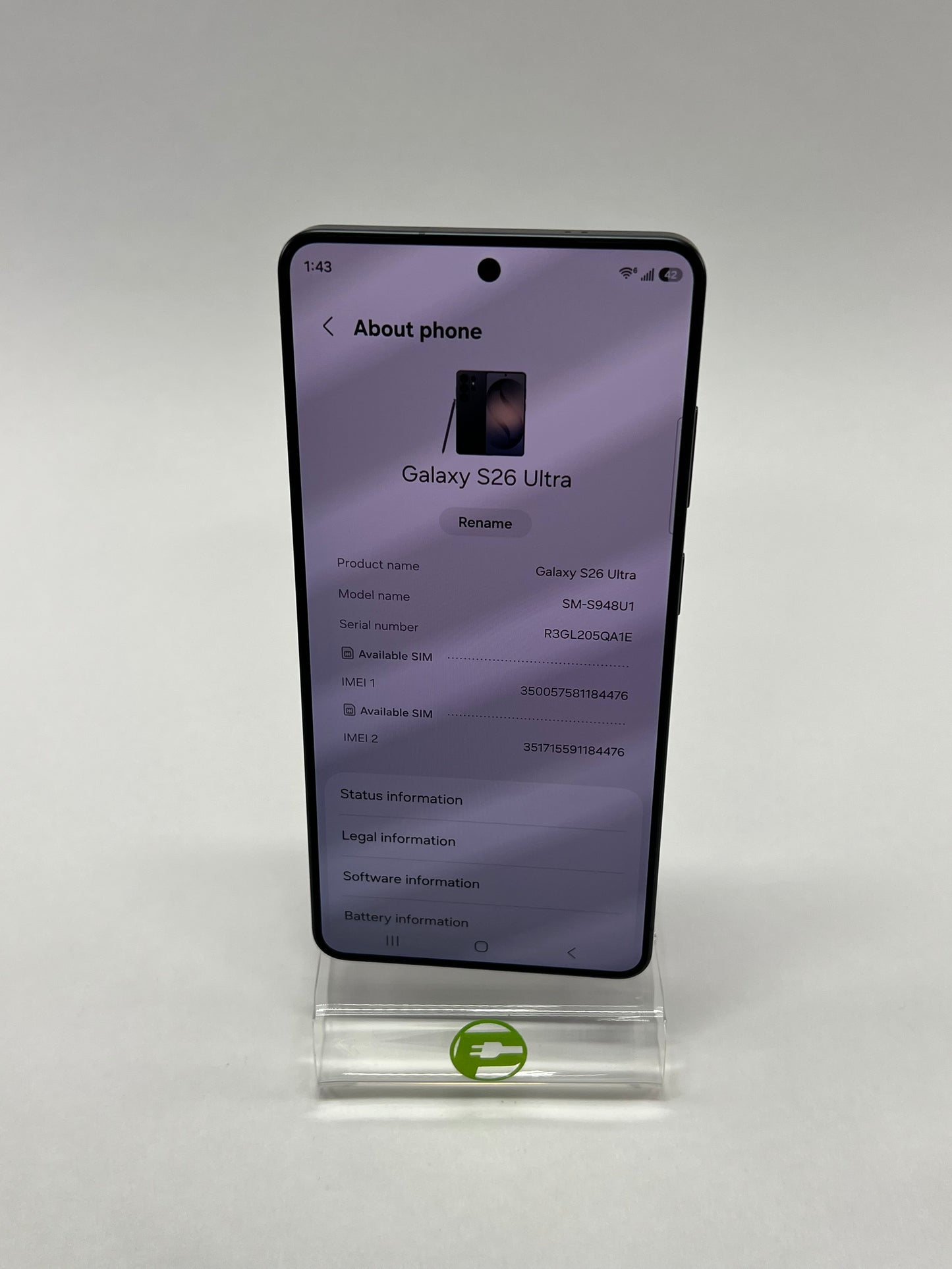 Open box Unlocked Samsung Galaxy S26 Ultra 256GB Absolute Black