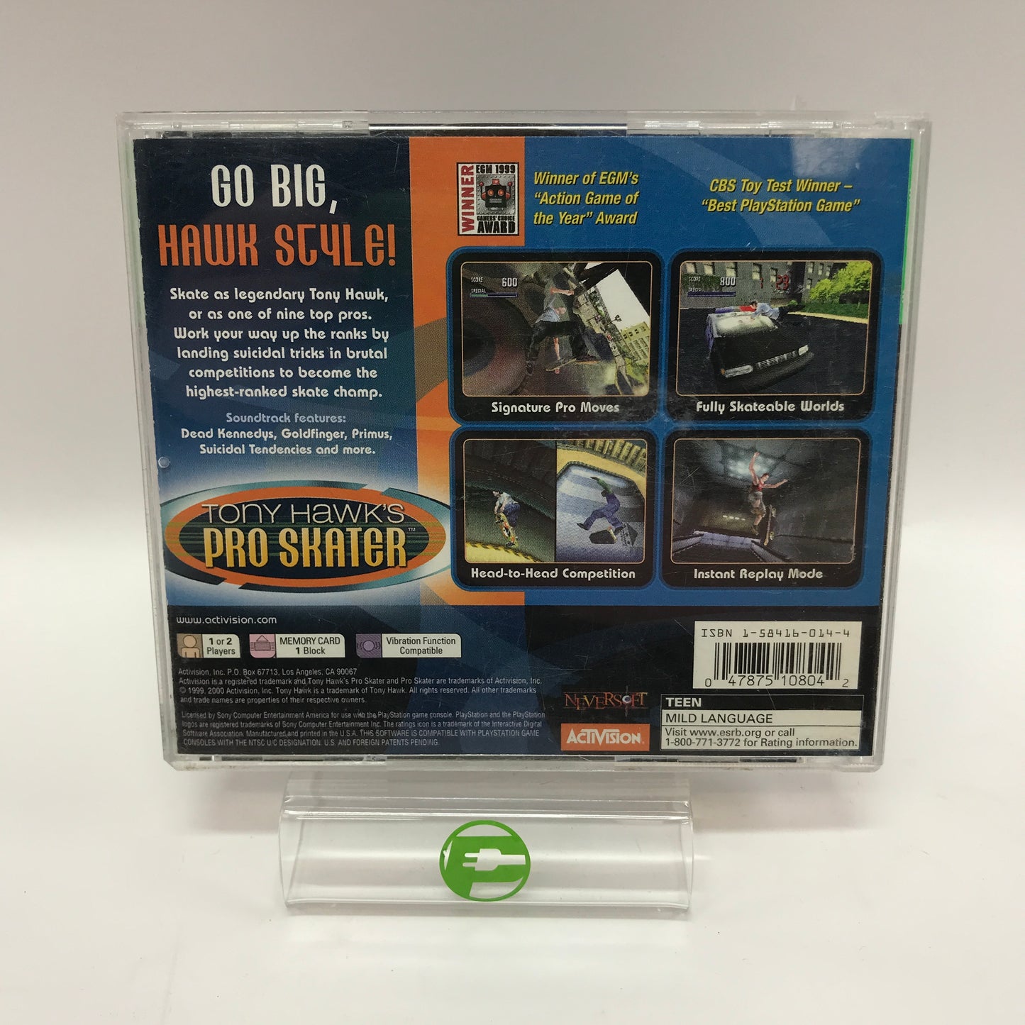 Tony Hawk's Pro Skater [Greatest Hits] (Sony PlayStation 1 PS1, 1999) CIB