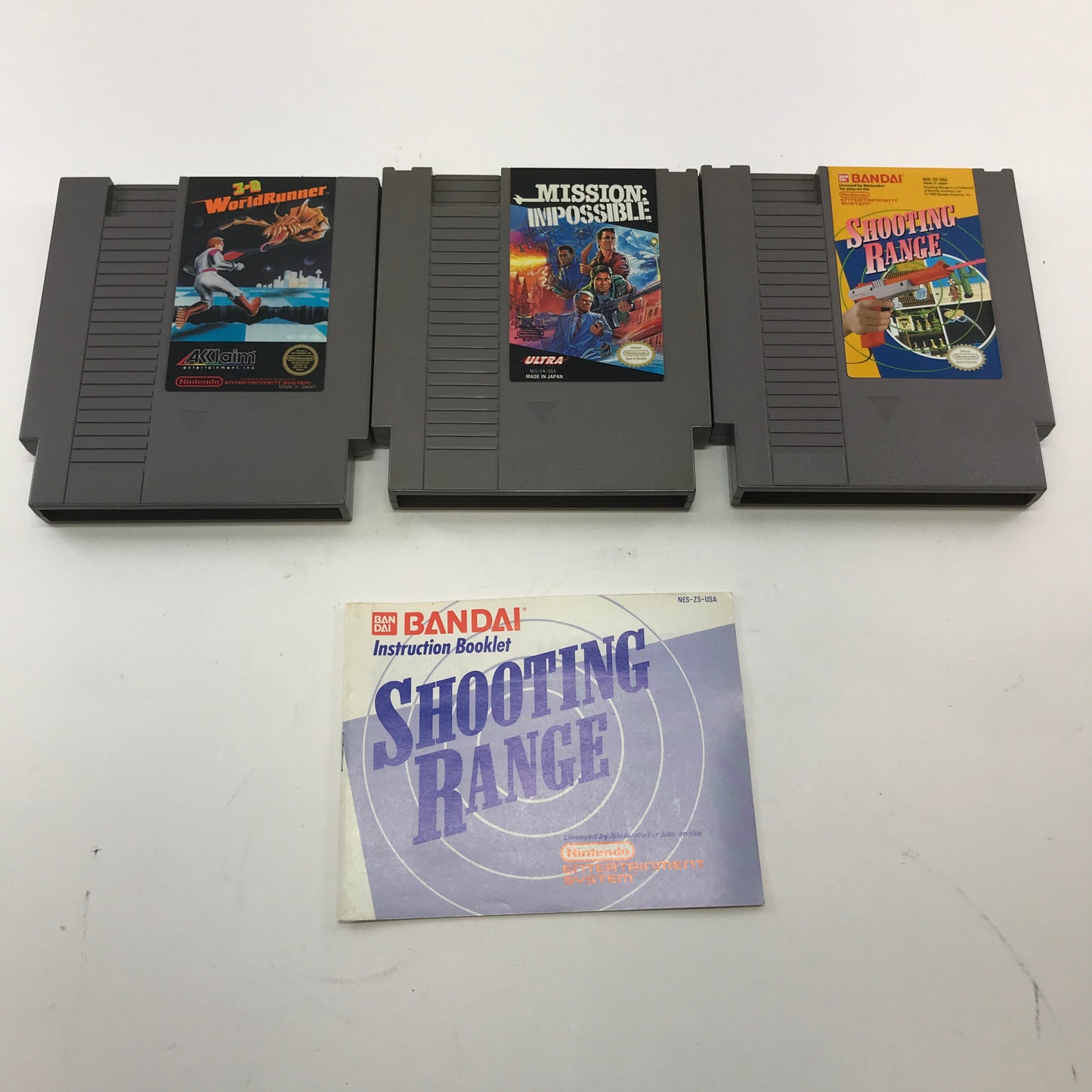 Lot of 3 Nintendo NES Games Shooting