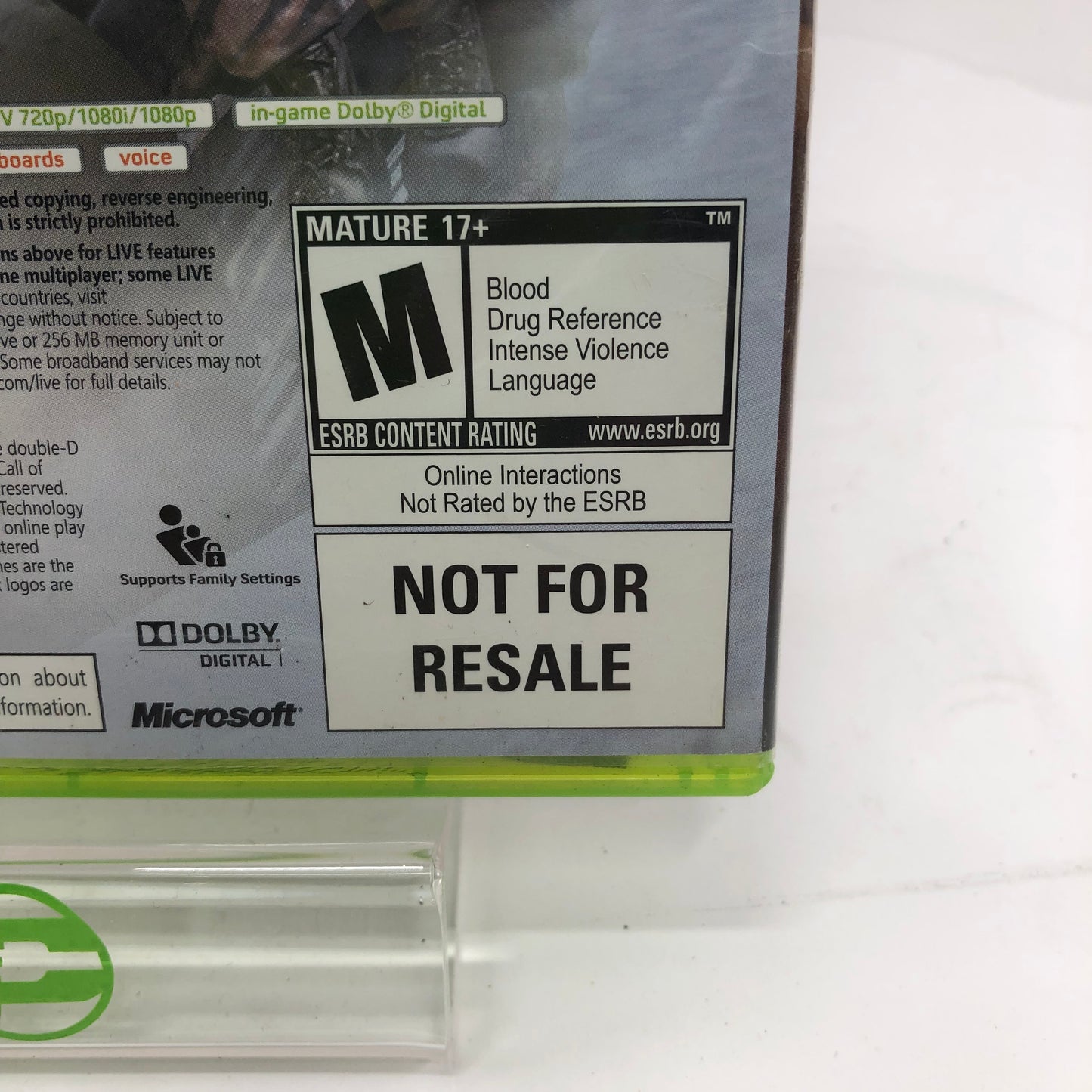 Call of Duty Modern Warfare 2 [Not For Resale] Label (Microsoft Xbox 360, 2009)