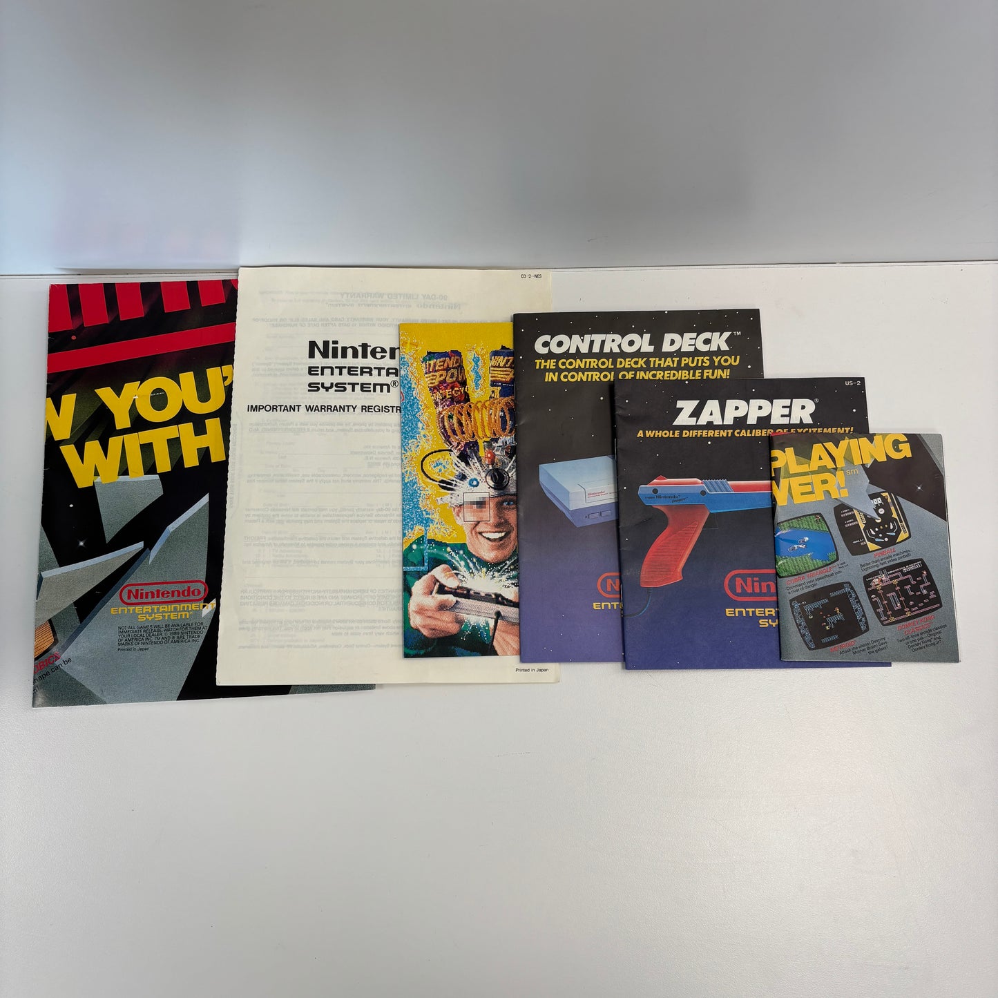 Nintendo Entertainment System NES Video Game Bundle NES-001 Tested Working