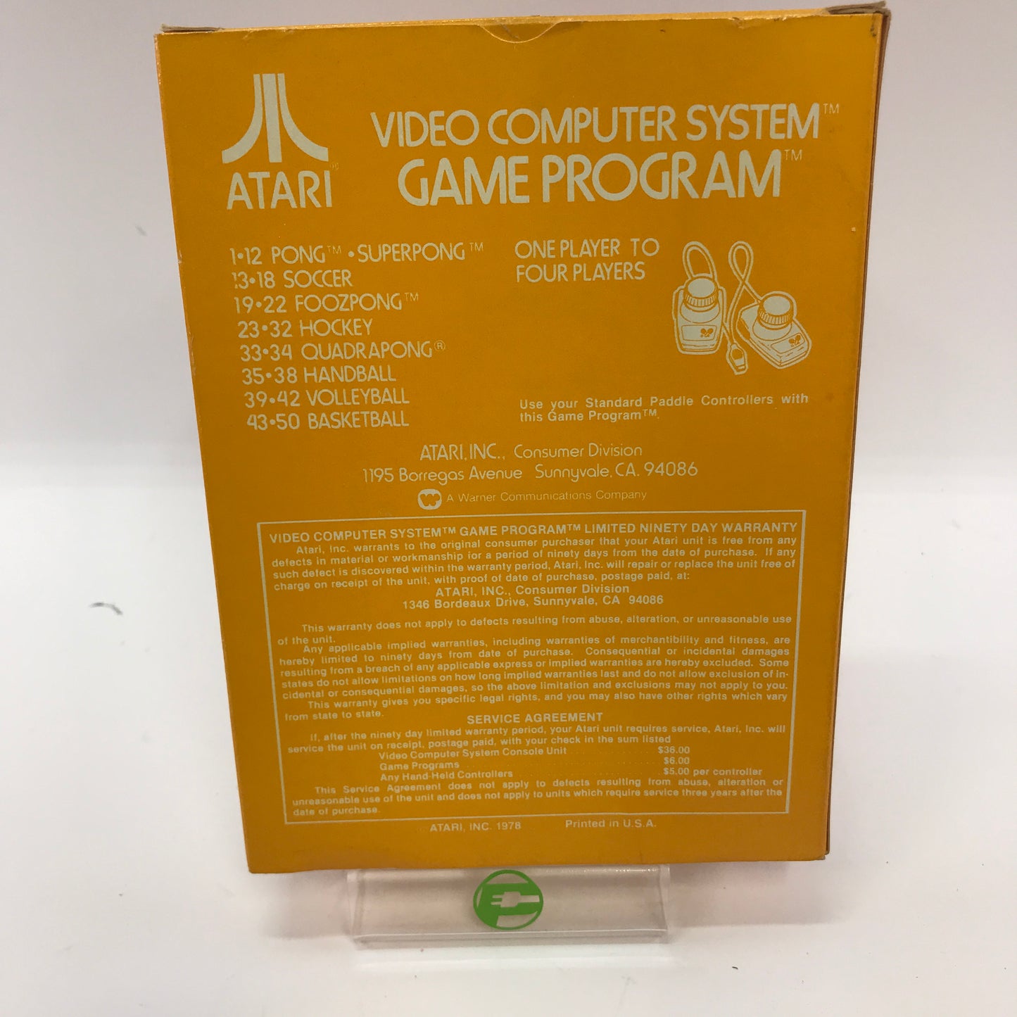 Video Olympics Empty Vintage Box, Box Only (Atari 2600, 1977)