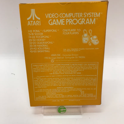 Video Olympics Empty Vintage Box, Box Only (Atari 2600, 1977)