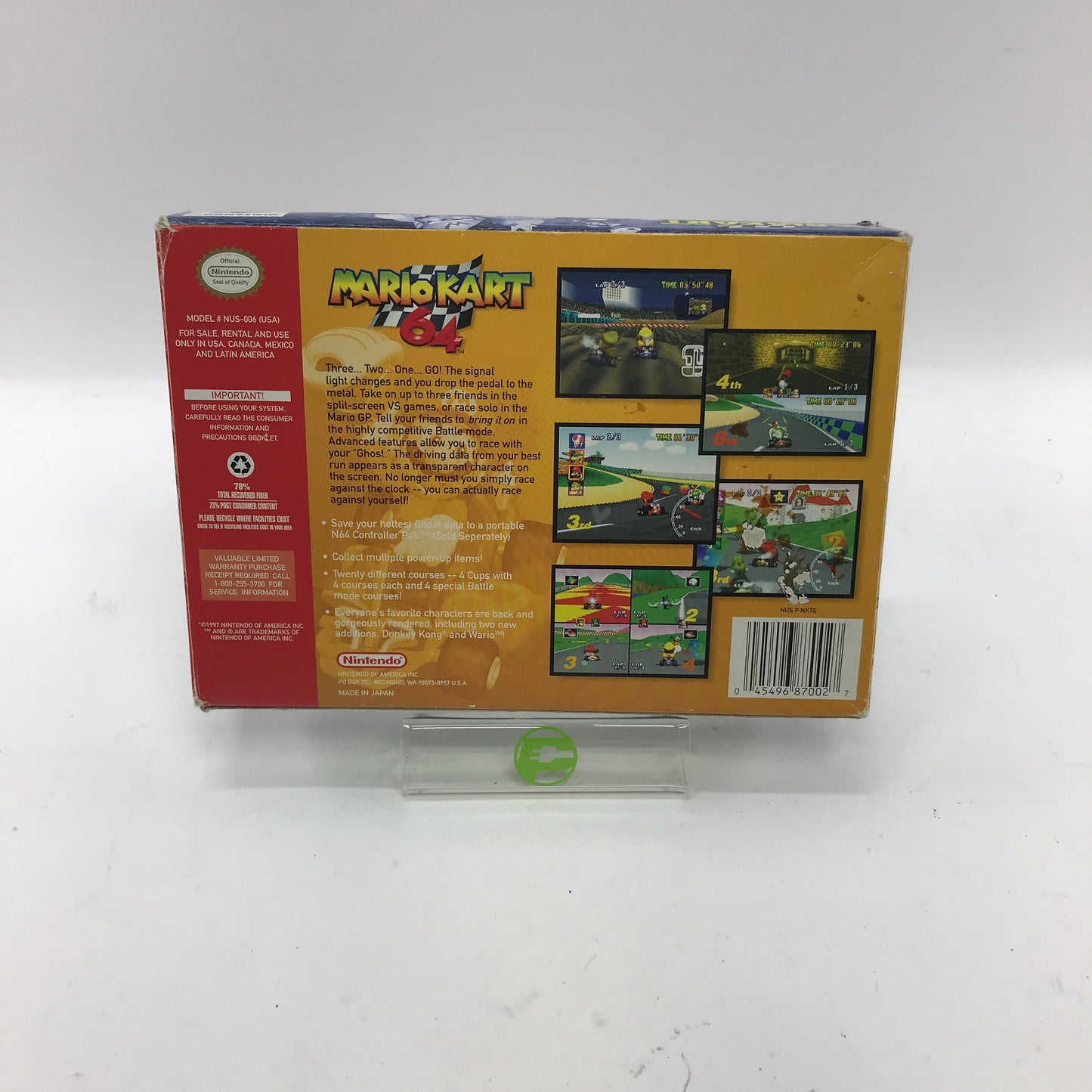 Mario Kart 64 (Nintendo 64 N64, 1997) CIB Tested Working w Protector
