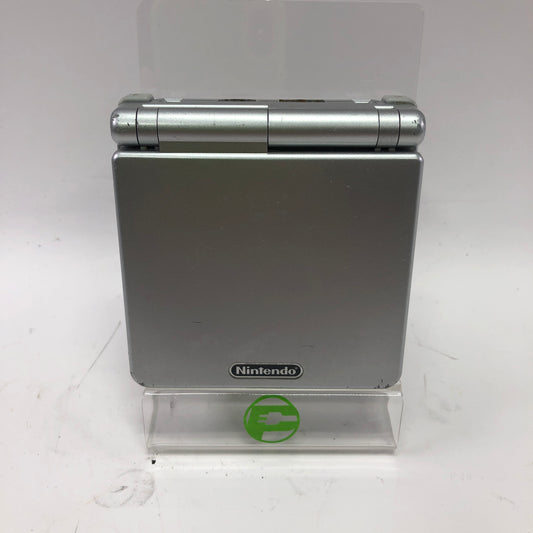 Nintendo Game Boy Advance SP Handheld Game Console AGS-001 Silver Tested