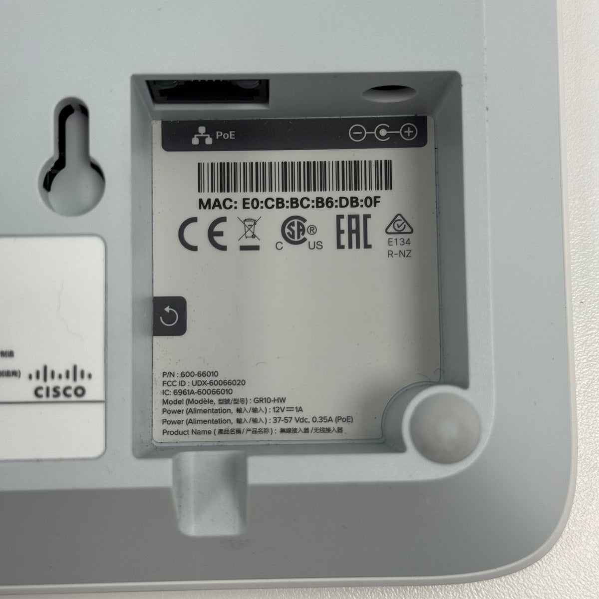 Cisco Meraki Go Wifi Access Point GR10-HW