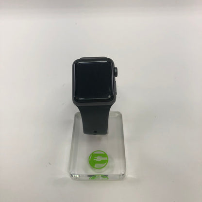 GPS Only Apple Watch Series 3 38MM Space Gray Aluminum Black Sport Band A1858