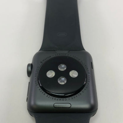 GPS Only Apple Watch Series 3 38MM Space Gray Aluminum Black Sport Band A1858