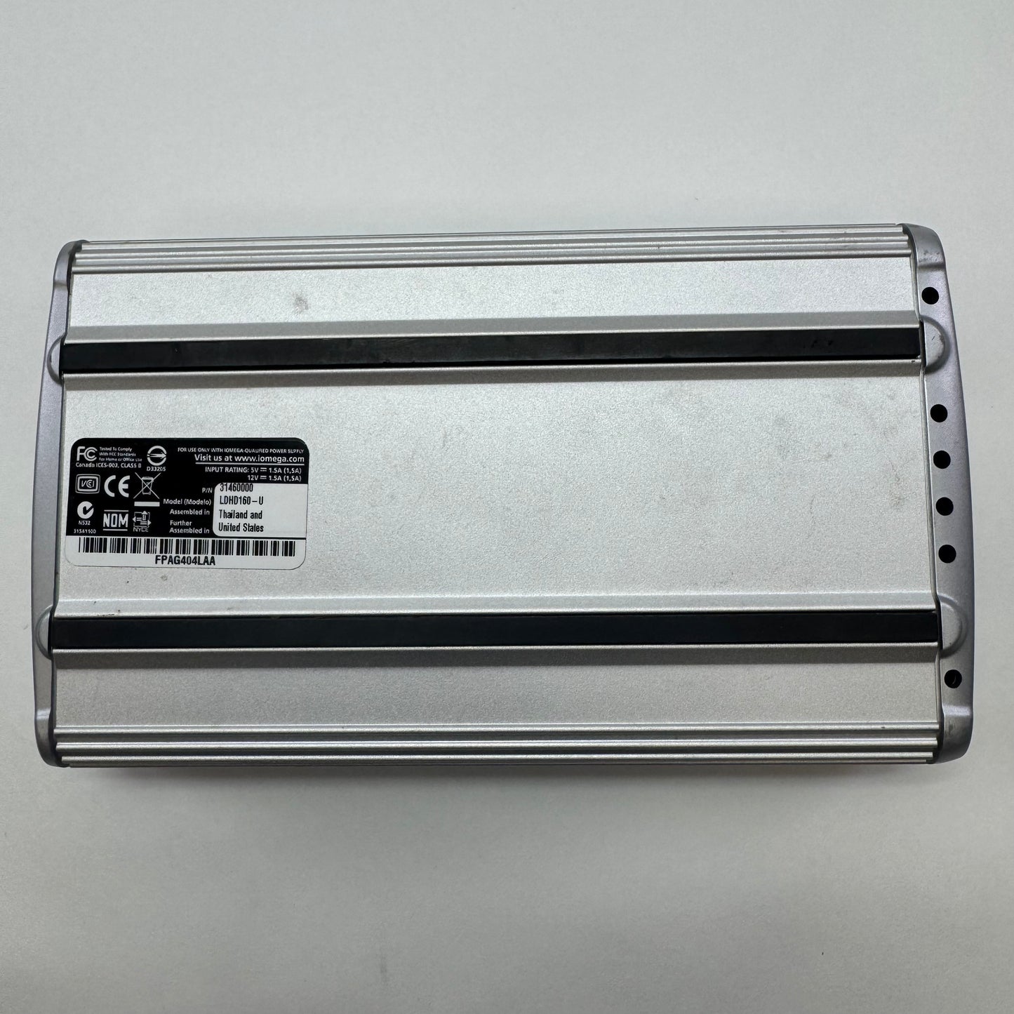 Iomega 160GB External Hard Drive LDHD160-U 31460000 USB 2.0 Desktop Storage