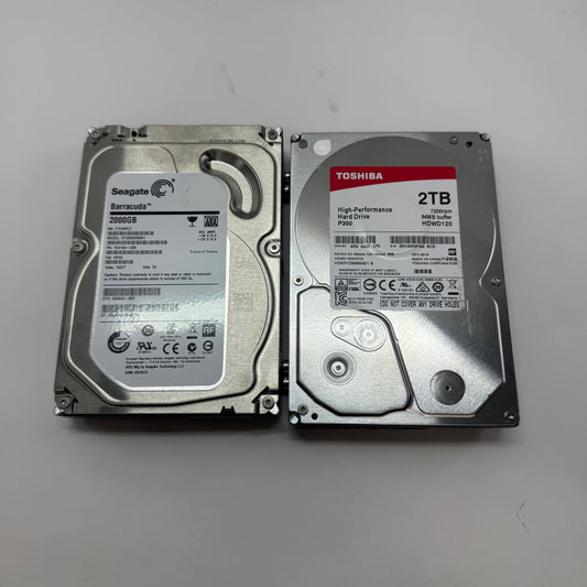 Lots of 2 Toshiba,Seagate Hard Drive 2TB HDD ST2000DM001,HDWD120