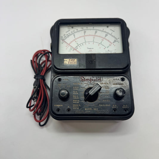 Vintage Simpson 260 Series 6 Analog Multimeter VOM Military Spec 01-233