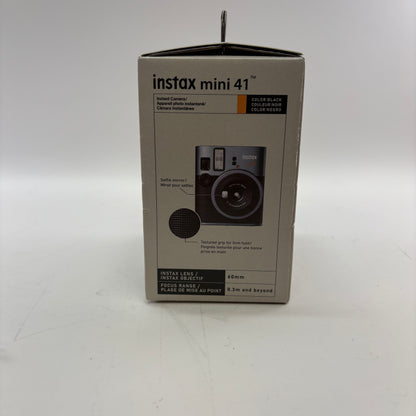 Open box FujiFilm instax Mini 41 60mm 0.3 Focus Range Black Instant Camera