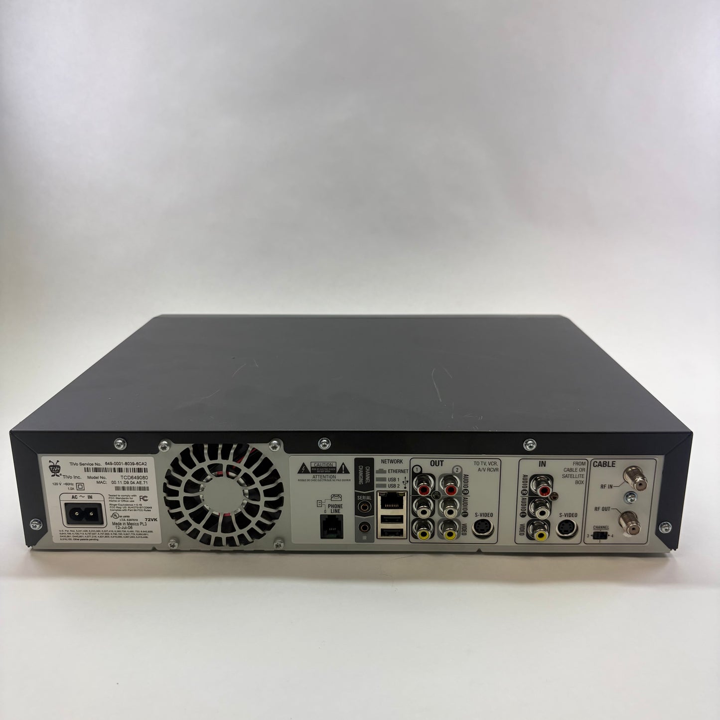 TiVo Series 2 DT TCD649080 80GB Dual Tuner Digital Video Recorder DVR