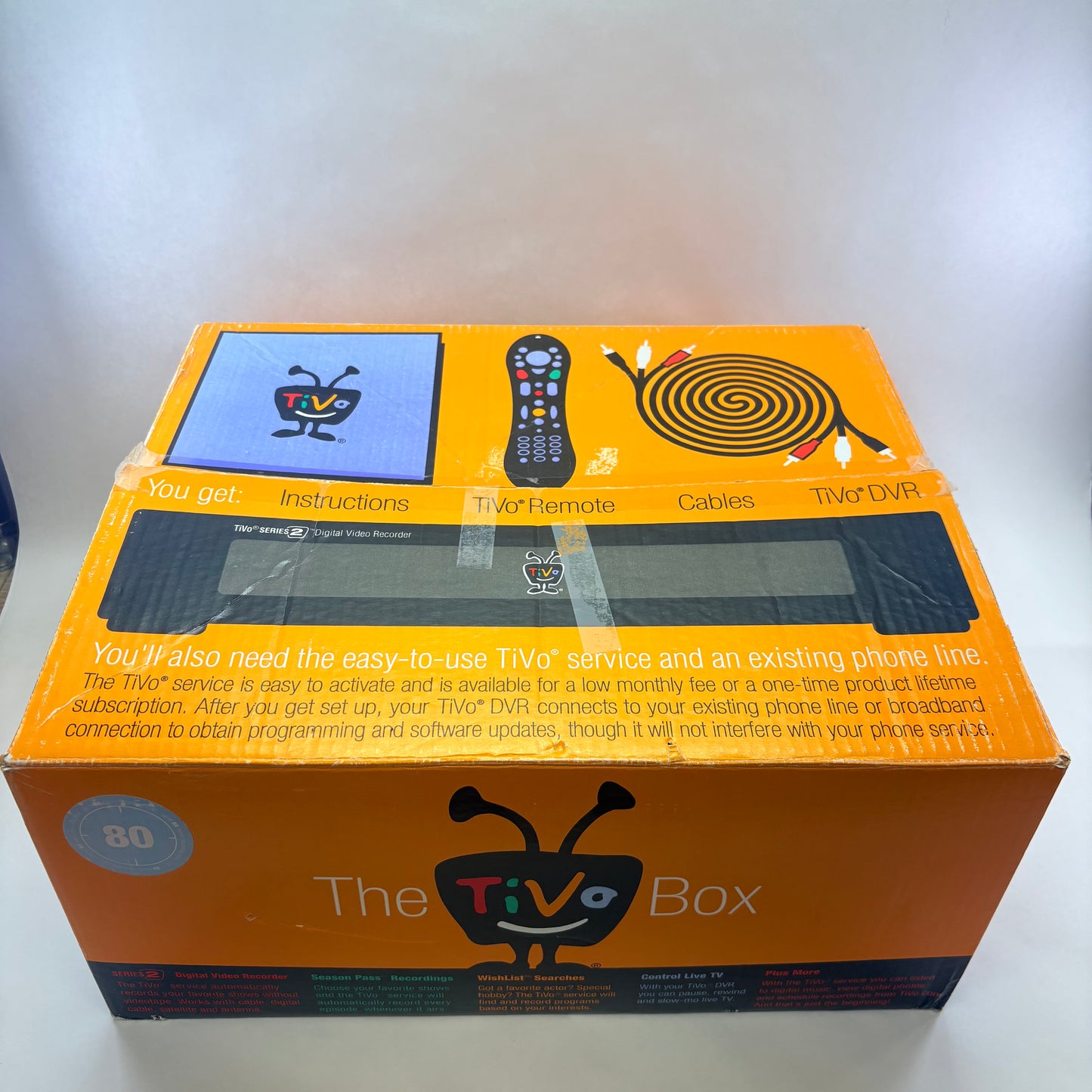 TiVo Series 2 DT TCD649080 80GB Dual Tuner Digital Video Recorder DVR