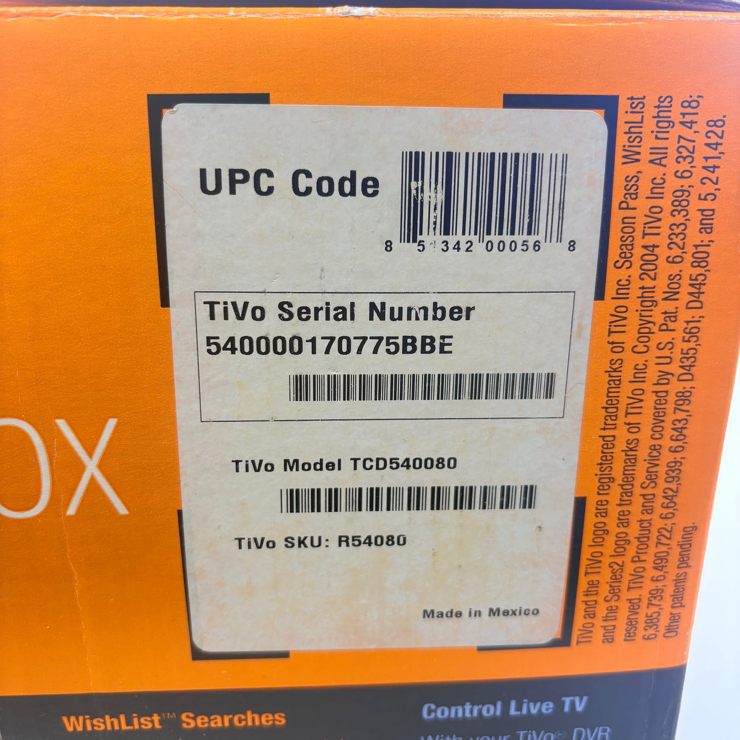 TiVo Series 2 DT TCD649080 80GB Dual Tuner Digital Video Recorder DVR