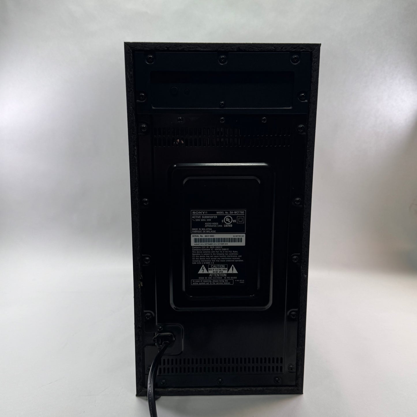 Sony SA-WCT780 Active Powered Subwoofer Black