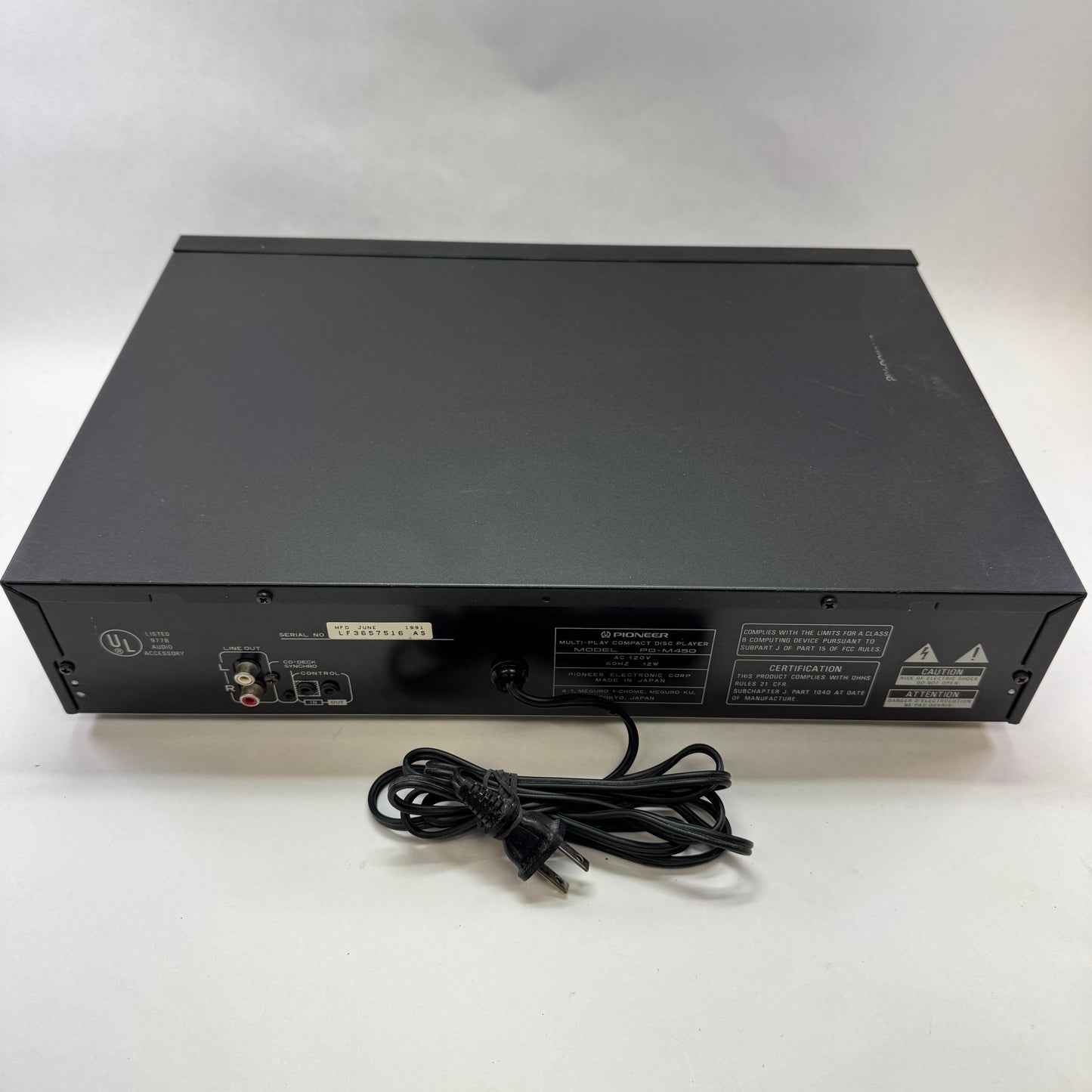 Pioneer 6-Disc Magazine Cartridge Multi-Play Compact Disc Player PD-M450