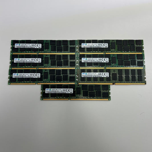 Lot of 7 Samsung 16GB (1x16GB) RAM DDR3 1600MHz M393B2G70QH0