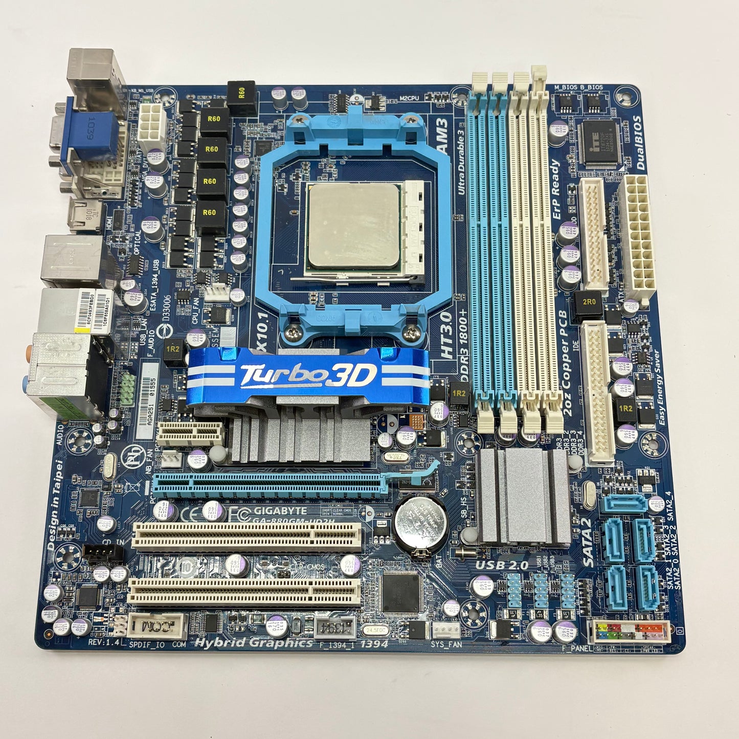 Gigabyte GA-880GM AM3+ microATX DDR3 Motherboard