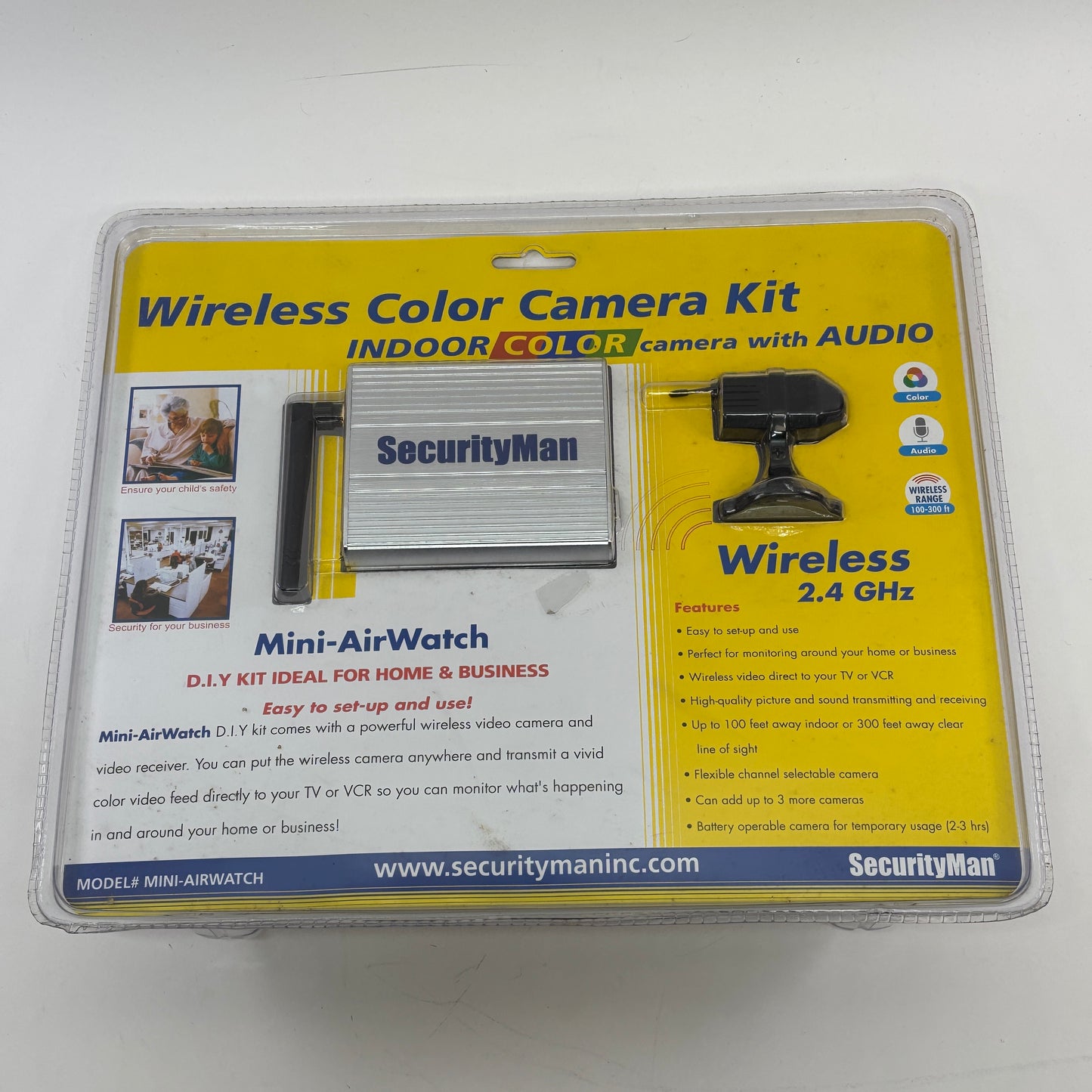 SecurityMan Wireless Color Camera Kit MINI-AIRWATCH