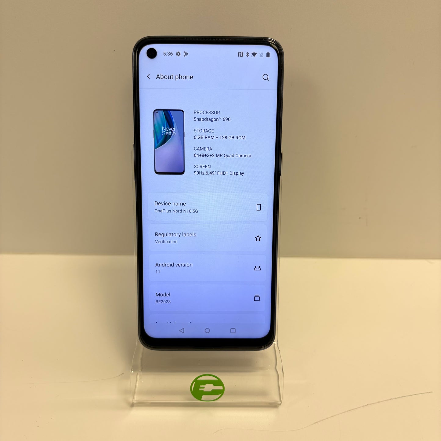 T-Mobile OnePlus Nord N10 G5 128GB 11 Blue BE2028