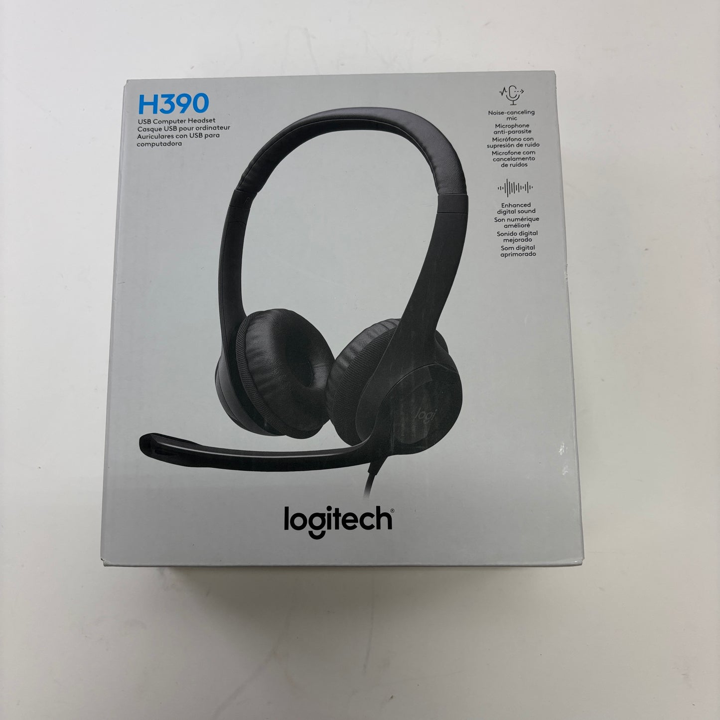 New Logitech  H390  Black USB Computer Headset w/Mic