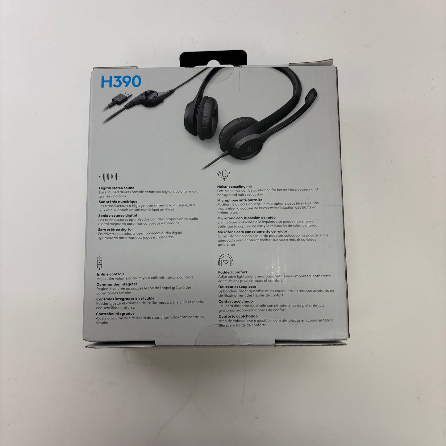 New Logitech  H390  Black USB Computer Headset w/Mic