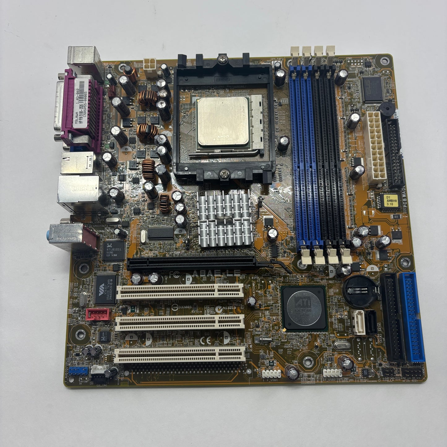 HP A8AE-LE Socket 939 Micro-ATX  DDR1 Motherboard w/AMD Althlon 64 3500 CPU